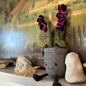 Rare Retired Jellycat Velvety Purple Orchid Plush HTF